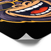 Poster Cool Ape Gorilla Head Funky Monkey Retro Bandana C (Coin)