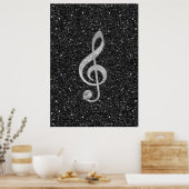 Poster Cool argent parties scintillant effet brillant tre (Cuisine)