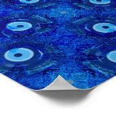 Poster Cool, art numérique moderne de bleu mauvais oeil m (Coin)