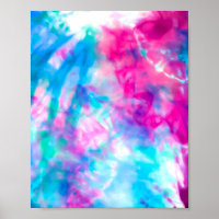 Cool Artsy Girly Purple Rose Blue Tie Dye Motif