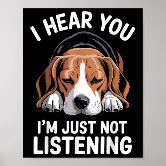 Poster Cool Beagle Design Pour Hommes Femmes Chien Thème (Devant)