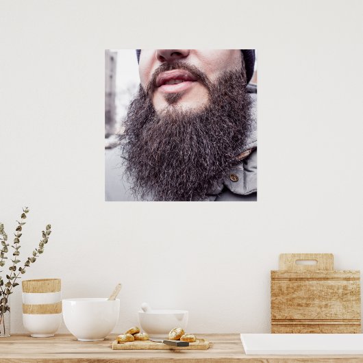 Poster cool Beard & Mustache (Cuisine)