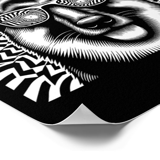 Poster Cool berger allemand chien d'oeuvre style d'art No (Coin)