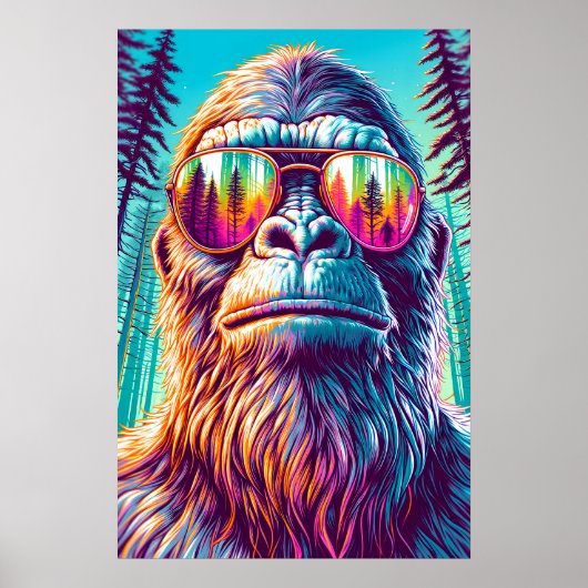 Poster Cool Bigfoot dans Lunettes de soleil Hip (Devant)