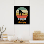 Poster cool Billiards thérapie mot art (Cuisine)