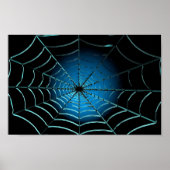 Poster Cool Blue Spider Web (Devant)