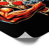 Poster Cool Bodybuilding Gamer Pizza Présente 2 (Coin)
