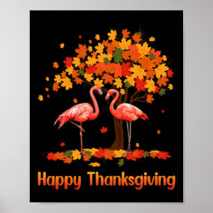Poster Cool Bon thanksgiving Automne Flamant rose Lover