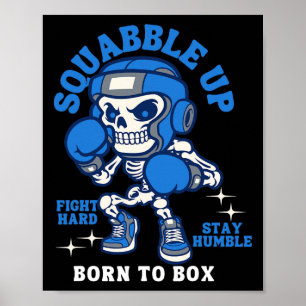 Poster Cool Boxe Sketelton Gym Sparing Squabble Up