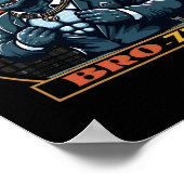 Poster Cool Bro Brozilla Strong Brother Saurus Famille Ma (Coin)