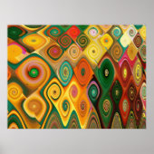 Poster Cool Cascade Art Abstrait Fractal (Devant)