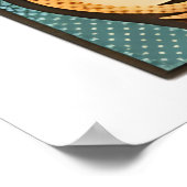 Poster Cool Cat Coffee Retro Style Design for Cat Lovers (Coin)