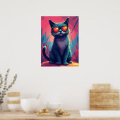 Poster Cool Cat Meme - Traiter Avec Il Lunettes de soleil (Cuisine)