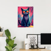 Poster Cool Cat Meme - Traiter Avec Il Lunettes de soleil (Bureau à domicile)