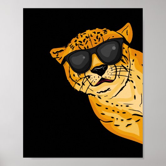 Poster Cool Cheetah Lover Cadeaux Enfants Sunglases Cheet (Devant)