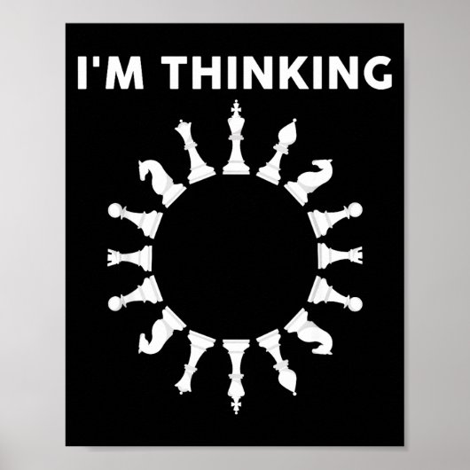 Poster Cool Chess Art For Men Women Kids Chess Player Che (Devant)