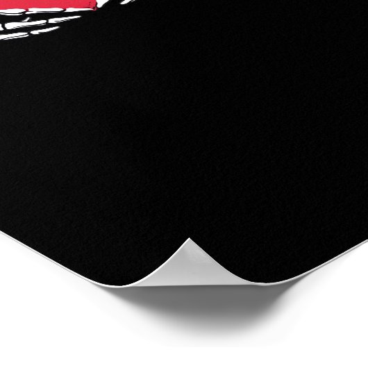 Poster Cool Classic Funny Skeleton Mains Coeur - Valentin (Coin)