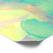 Poster Cool coloré aquarelle peinture abstrait motif (Coin)