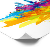 Poster Cool Colorful Chicago Skyline (Coin)