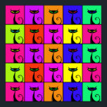 Poster Cool Colorful Kitty Pop Art Carré<br><div class="desc">Cool Kitty Cat Pop Art avec beaucoup de couleurs. "pop art" "pop art cool" "pop art" "retro pop art" "Chat" "chats" "kitty" "félin" "animal pop art" "cadeaux pour amoureux de les chats" "coloré" "chats mignons" "retro pop art"</div>