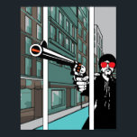 Poster Cool Comic livre pop art style illusion optique 3d<br><div class="desc">Prenez cette affiche d'illusion optique 3d cool si vous aimez le style rétro, la bande dessinée, les films et, pop art. Il a un effet 3d pour être plus génial. C’est le meilleur cadeau pour une petite amie nue, un petit ami ou un ami qui aime les bandes dessinées, les...</div>