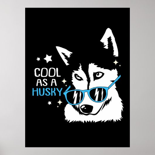 Poster Cool Comme Chien Husky (Devant)