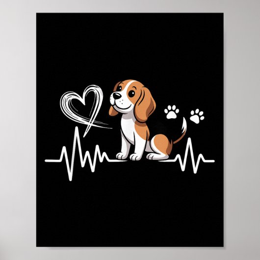 Poster Cool Conception Beagle Pour Hommes Femmes Propriét (Devant)