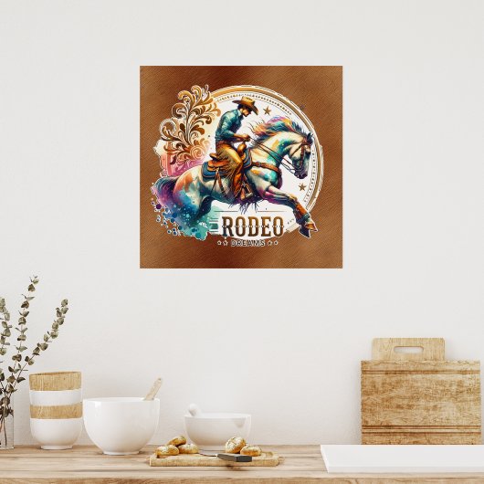 Poster Cool Cowboy Rodeo rêve (Cuisine)
