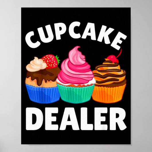 Poster Cool Cupcake Costume For Men Women Baking Cupcake  (Devant)
