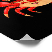 Poster Cool Dabbing Crabe Drôle Danseuse Danse de la mer (Coin)