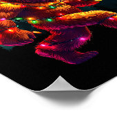 Poster Cool Devil Horns Sasquatch Holiday Lights Christma (Coin)