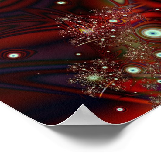 Poster Cool d'explosion Art Fractal Abstrait (Coin)