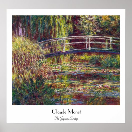 Poster Cool du pont japonais Claude Monet, ancien, maître (Devant)