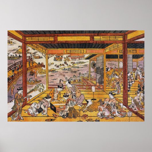 Poster Cool du soir par le pont Ryōgoku (Devant)