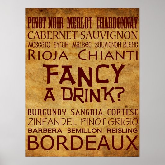 Poster Cool Envie d'un verre ? Affiche! (Devant)