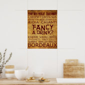 Poster Cool Envie d'un verre ? Affiche! (Cuisine)