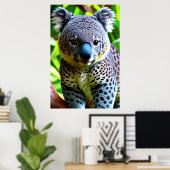 Poster Cool et adorable hybride Jaguar Koala | Art AI (Bureau à domicile)