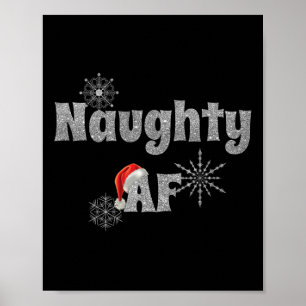 Poster Cool Et Snowy Naughty Af Drôle Et Mauvais Christ