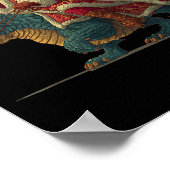 Poster Cool Festive Dragon With Riding Santa Claus Look (Coin)