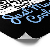 Poster Cool Fête des pères Design Calligraphie Papa (Coin)