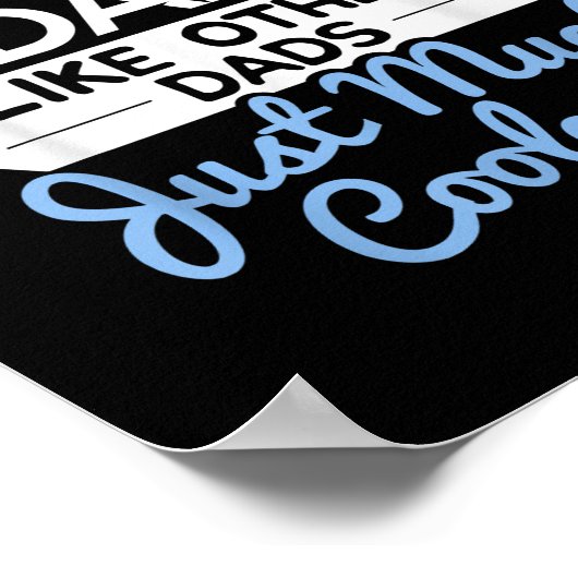 Poster Cool Fête des pères Design Calligraphie Papa (Coin)