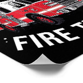 Poster Cool Firefighter Design For Men Women Firemen Fire (Coin)