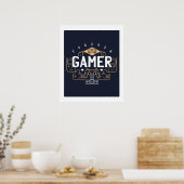Poster Cool Forever GAMER Gaming Cadeaux Ado garçon fille (Cuisine)