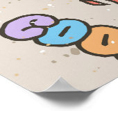 Poster Cool Fun Doodle Lettres Vintage (Coin)