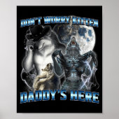 Poster Cool Funny Alpha Wolf Meme Don't Worry Kitten Dadd (Devant)