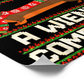 Poster Cool Funny Wiener Dog Christmas Dachshund Holiday  (Coin)