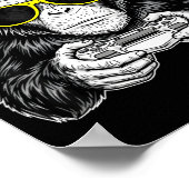 Poster Cool Gamer Monkey With Controller Funny Gaming Vid (Coin)