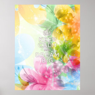 Poster Cool génial citation tendance "Keep Calm and Dream