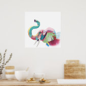 Poster Cool génial éléphant coloré et branché (Cuisine)