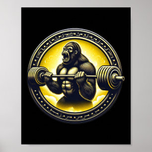 Poster Cool Gorilla Art Bodybuilding Poids Gym Ap